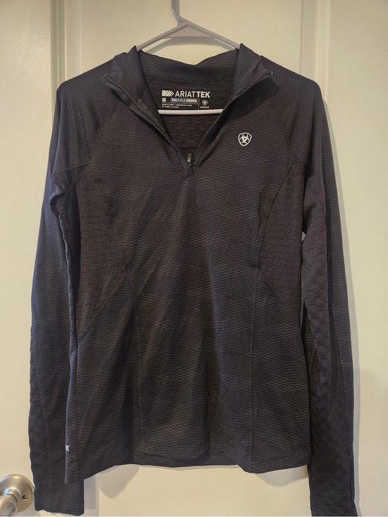 Ariat Tops - AriatTek Men's Black Quarter-Zip Performance Jacket